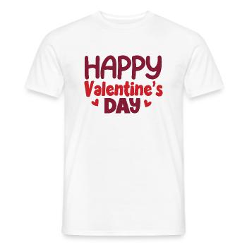 Happy Valentine's Day - Männer T-Shirt - Weiß - Vorne - AI Model Male 178 dark (178cm)