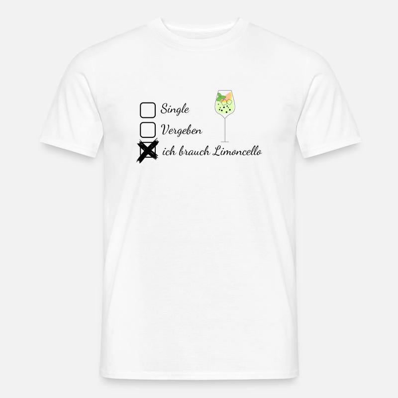 "single vergeben limoncello" - Männer T-Shirt - Weiß