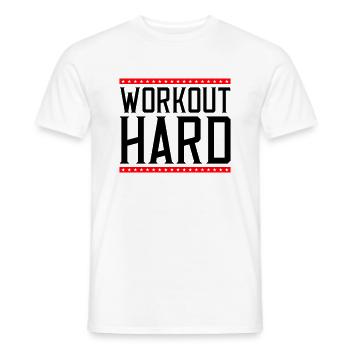 Entraînement dur 2 - T-shirt homme - blanc - Devant - AI Model Male 178 dark (178cm)