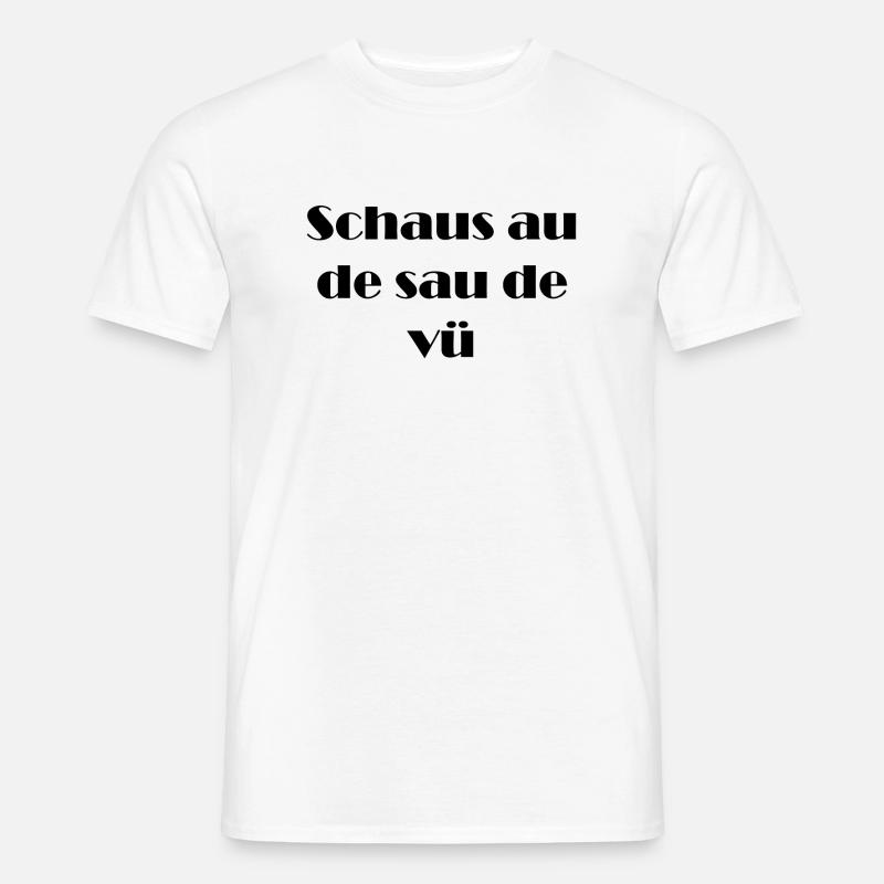 schausau desau de vü - Männer T-Shirt - Weiß