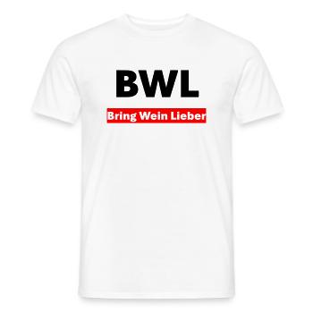 Business Administration Prefer to Bring Wine - Men's T-Shirt - white - Front - AI Model Male 178 dark (178cm)