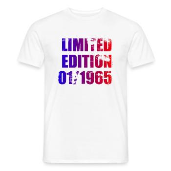 60th Birthday Limited Edition 01/1965 - Men's T-Shirt - white - Front - AI Model Male 178 dark (178cm)
