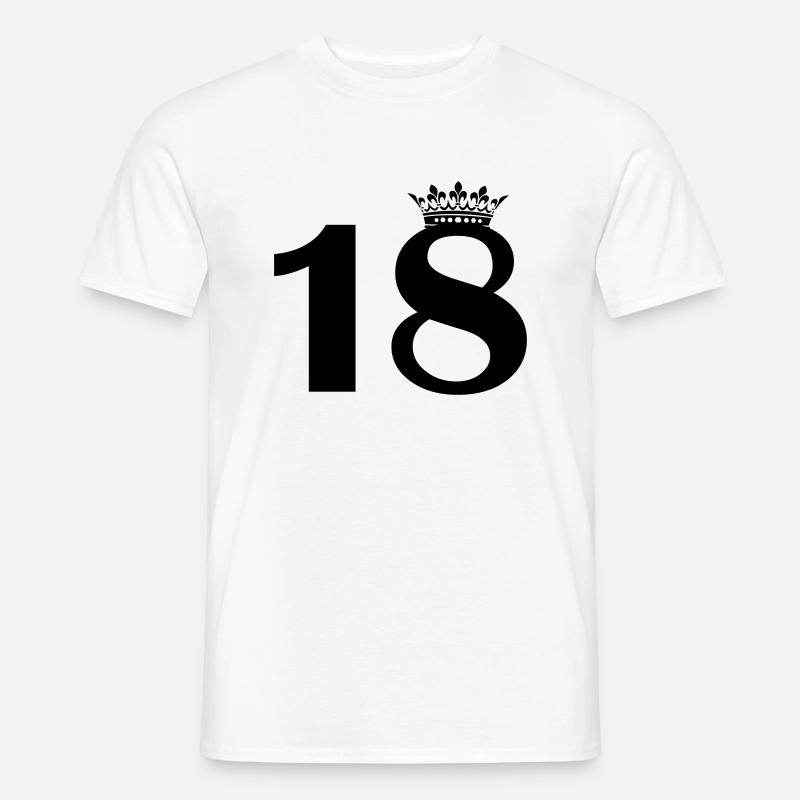 18 krone - Männer T-Shirt - Weiß