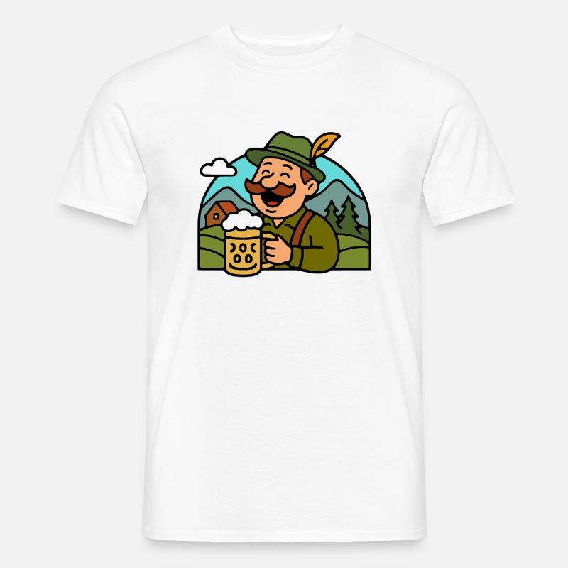 Deutscher German Bavarian Bayer Bier - Männer T-Shirt - Weiß
