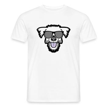 chien frais dans les vacances d'été - T-shirt homme - blanc - Devant - AI Model Male 178 dark (178cm)
