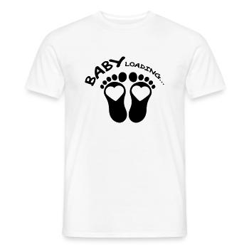 Baby Loading Design - T-shirt homme - blanc - Devant - AI Model Male 178 dark (178cm)
