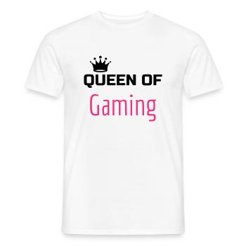 Gaming Gamer Video Game Player Geek - Men's T-Shirt - white - Front - AI Model Male 178 dark (178cm)