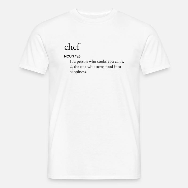 Koch - Männer T-Shirt - Weiß
