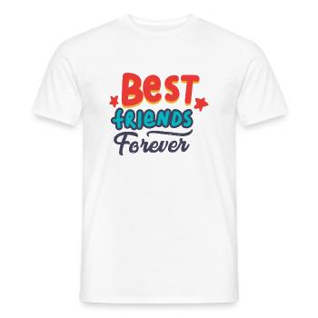 best friends - Men's T-Shirt - white - Front - AI Model Male 178 dark (178cm)