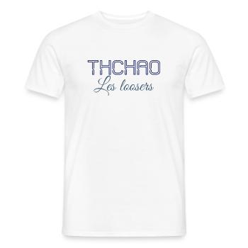 Tchao les loosers - T-shirt homme - blanc - Devant - AI Model Male 178 dark (178cm)