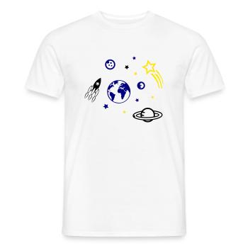 univers - T-shirt homme - blanc - Devant - AI Model Male 178 dark (178cm)