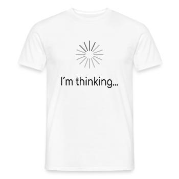 I am thinking - Männer T-Shirt - Weiß - Vorne - AI Model Male 178 dark (178cm)
