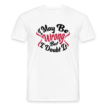 Je peux me tromper - T-shirt homme - blanc - Devant - AI Model Male 178 dark (178cm)