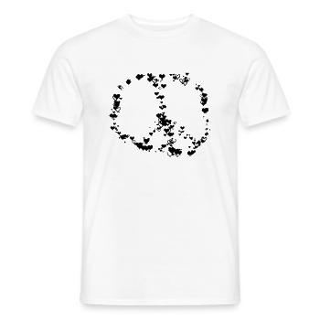 Vecteur de liberté de dessin dessiné par la paix - T-shirt homme - blanc - Devant - AI Model Male 178 dark (178cm)