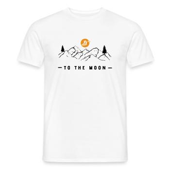 TO THE MOON - Männer T-Shirt - Weiß - Vorne - AI Model Male 178 dark (178cm)