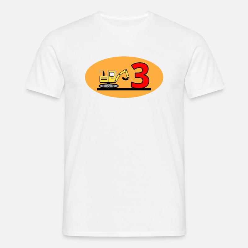 Bagger - Männer T-Shirt - Weiß