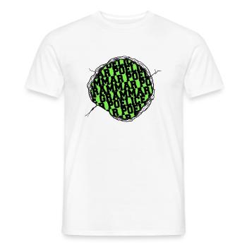 Cat Frequent Readers Joke Book Lover School Animal - Men's T-Shirt - white - Front - AI Model Male 178 dark (178cm)