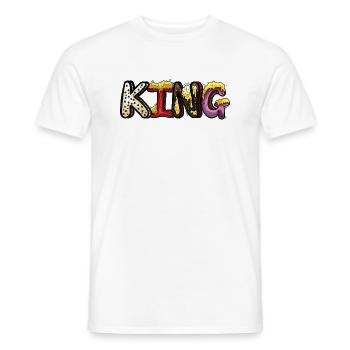King: The Coronation - Men's T-Shirt - white - Front - AI Model Male 178 dark (178cm)