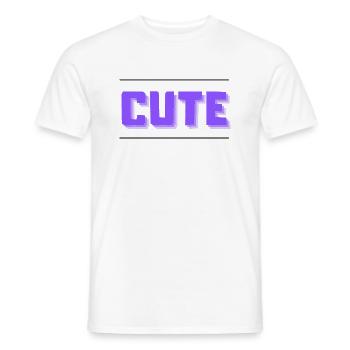 Cute - Männer T-Shirt - Weiß - Vorne - AI Model Male 178 dark (178cm)