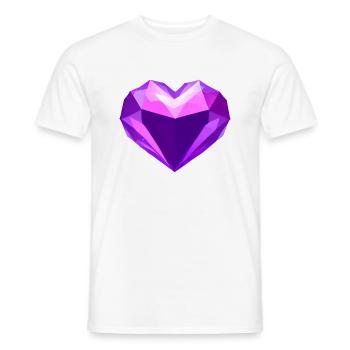 Fiançailles Saint-Valentin Amour Fête des mères Mariage - T-shirt homme - blanc - Devant - AI Model Male 178 dark (178cm)