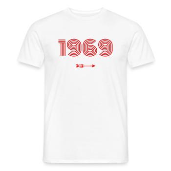 Jahrgang 1969 - Männer T-Shirt - Weiß - Vorne - AI Model Male 178 dark (178cm)