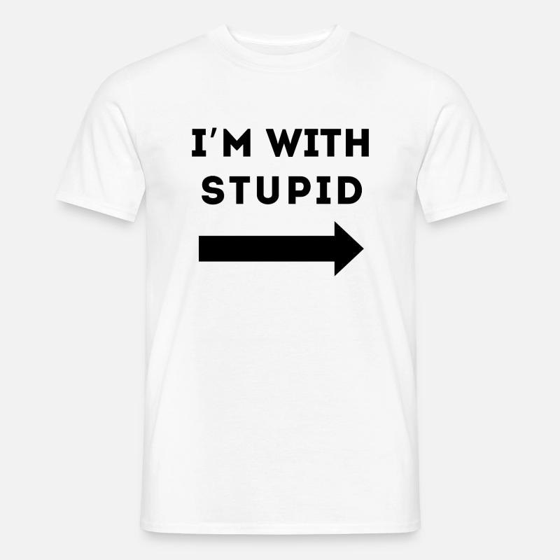 ICH BIN MIT DUMM - Männer T-Shirt - Weiß