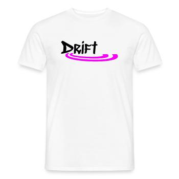 Street Drift (Dark Font/Light Background) - Men's T-Shirt - white - Front - AI Model Male 178 dark (178cm)