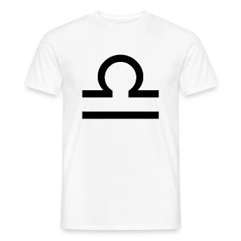 Sternzeichen Waage, exklusives T-Shirt Design - Männer T-Shirt - Weiß - Vorne - AI Model Male 178 dark (178cm)