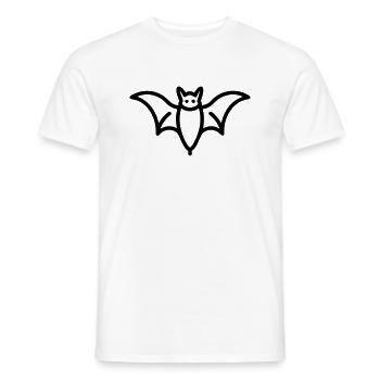 Contour de chauve-souris mystique pour Halloween - T-shirt homme - blanc - Devant - AI Model Male 178 dark (178cm)
