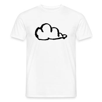 wolke - Männer T-Shirt - Weiß - Vorne - AI Model Male 178 dark (178cm)