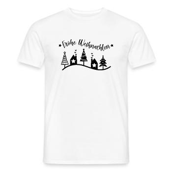 Frohe Weihnachten – Stilvolles Weihnachtsdesign fü - Männer T-Shirt - Weiß - Vorne - AI Model Male 178 dark (178cm)