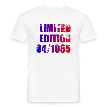40e anniversaire Edition limitée 04/1985 - T-shirt homme - blanc - Devant - AI Model Male 178 dark (178cm)