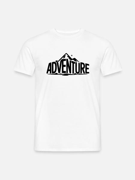 🏔 ADVENTURE – Hörst du den Ruf der Berge? - Männer T-Shirt - Weiß