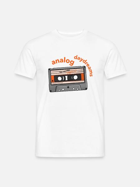Vintage analog mixtape - Männer T-Shirt - Weiß