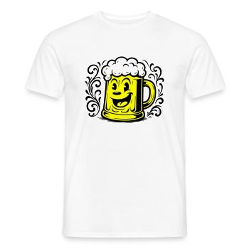 Bier Lustig Comic - Männer T-Shirt - Weiß - Vorne - AI Model Male 178 dark (178cm)