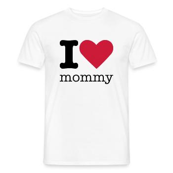 I Love Mommy - T-shirt homme - blanc - Devant - AI Model Male 178 dark (178cm)