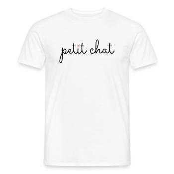 "Petit chat" – Die kleine Katze - Männer T-Shirt - Weiß - Vorne - AI Model Male 178 dark (178cm)