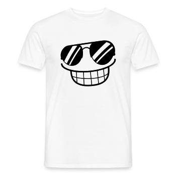 cool_grin - T-shirt homme - blanc - Devant - AI Model Male 178 dark (178cm)