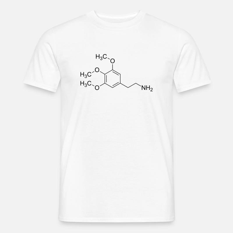 Mescalin Meskalin Strukturformel - Männer T-Shirt - Weiß
