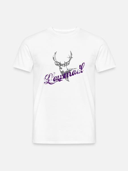 Lausmadl Trachten Shirt - Männer T-Shirt - Weiß