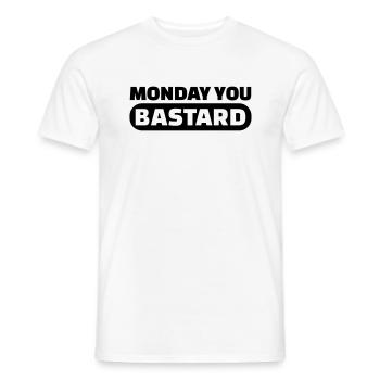 Monday you bastard - Männer T-Shirt - Weiß - Vorne - AI Model Male 178 dark (178cm)