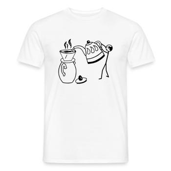 Barista - Männer T-Shirt - Weiß - Vorne - AI Model Male 178 dark (178cm)