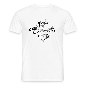 Große Schwester - Men's T-Shirt - white - Front - AI Model Male 178 dark (178cm)