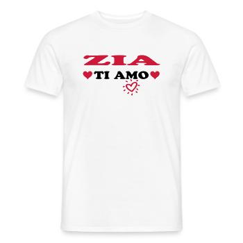 Zia ti amo - Men's T-Shirt - white - Front - AI Model Male 178 dark (178cm)