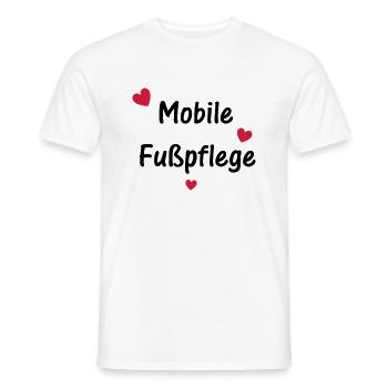 Mobile Fußpflege mit Herzen - Männer T-Shirt - Weiß - Vorne - AI Model Male 178 dark (178cm)