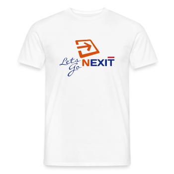 LetsGo Nexit - Men's T-Shirt - white - Front - AI Model Male 178 dark (178cm)