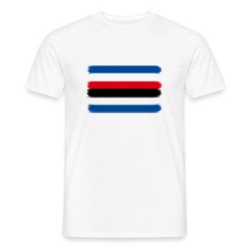 Sampdoria motif - Bucer Blucerchiate - Men's T-Shirt - white - Front - AI Model Male 178 dark (178cm)