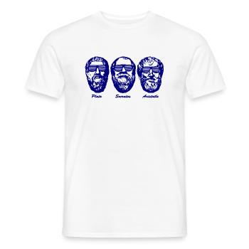 Sokrates Geek Plato Aristoteles Drei Philosophen - Männer T-Shirt - Weiß - Vorne - AI Model Male 178 dark (178cm)