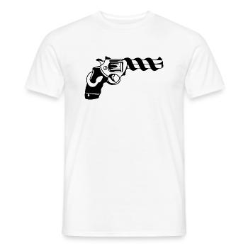 Revolver Gun - Men's T-Shirt - white - Front - AI Model Male 178 dark (178cm)