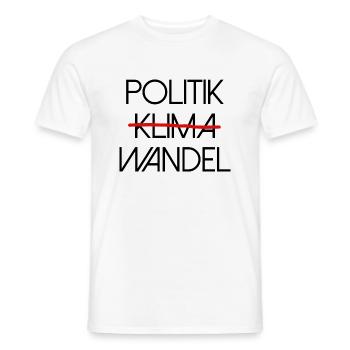 Politik Klima Wandel politisch Klimawandel - Männer T-Shirt - Weiß - Vorne - AI Model Male 178 dark (178cm)